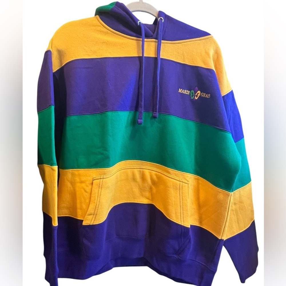 Mardi Gras Men's All-Over-Print Hoodie Hoodie Mardi Size large